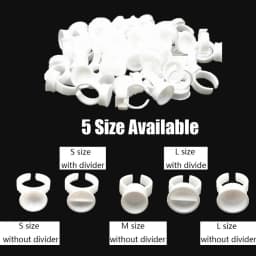 100/1000PCS Microblading Pigment Glue Rings Tattoo Ink Holder S/M/L Eyebrow Makeup Accessories Eyelash Extension Glue Cups