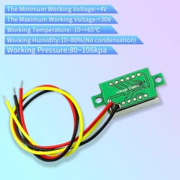 1PCS Mini DC Digital Voltmeter Voltage Display Tester Meter 0.36 Inch 2.5V-30V 0-100V LED Display Accurate Pressure Measurement