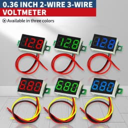 1PCS Mini DC Digital Voltmeter Voltage Display Tester Meter 0.36 Inch 2.5V-30V 0-100V LED Display Accurate Pressure Measurement