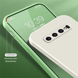 Original Square Liquid Silicone Case for Samsung Galaxy S8 S9 S10 Plus S10E Soft Candy Back Cover S8Plus S9Plus S10Plus E Fundas