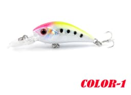 1Pcs Fishing Lure 5.8cm 4g Minnow Crank Bait Three Hooks Artificial Wobbler Jig Swimbait 3D Eyes for Lure Fishing Tackl