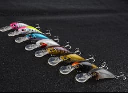 1Pcs Fishing Lure 5.8cm 4g Minnow Crank Bait Three Hooks Artificial Wobbler Jig Swimbait 3D Eyes for Lure Fishing Tackl