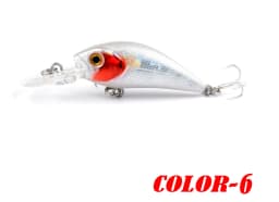 1Pcs Fishing Lure 5.8cm 4g Minnow Crank Bait Three Hooks Artificial Wobbler Jig Swimbait 3D Eyes for Lure Fishing Tackl