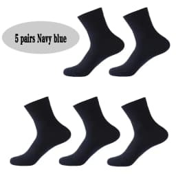 5pairs/Men's High Quality Bamboo Fiber Socks Men's Sweat Absorbent Breathable Medium Tube Socks Business Casual Large Size 38-45