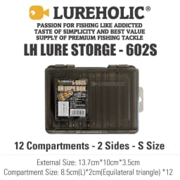 LUREHOLIC Lure Box FishingTackle Storage Hard Lure Soft Worm Tungsten Weight Jig Head Hooks Storage PVC Boxes