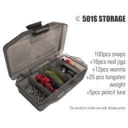 LUREHOLIC Lure Box FishingTackle Storage Hard Lure Soft Worm Tungsten Weight Jig Head Hooks Storage PVC Boxes