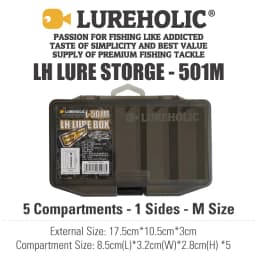 LUREHOLIC Lure Box FishingTackle Storage Hard Lure Soft Worm Tungsten Weight Jig Head Hooks Storage PVC Boxes