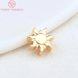 (4526) 6PCS 4x8MM 24K Gold Color Brass Sun Spacer Beads Bracelet Beads Quality Diy Jewelry Findings Accessorie Wholesales