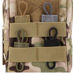2pcs Tactical Molle System Backpack Buckle PTT Fixed Strap Elastic Molle Ribbon for Antenna Stick Pipe hunting vest accessories