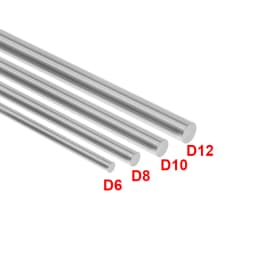 2pcs 6mm 8mm 10mm 12mm 400mm Linear Shaft 3D Printer Parts 8mm 400mm Cylinder Chrome Plated Liner Rods Axis
