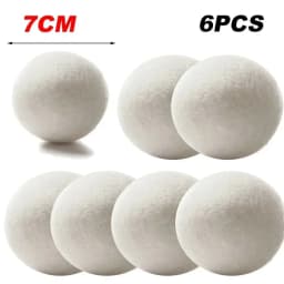 6Pcs Wool Dryer Balls Reusable Softener Laundry 7cm Laundry Ball Home Washing Balls Wool Dryer Balls Washing Machine Accessories