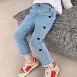 IENENS Kids Baby Girls Casual Clothes Jeans Trousers Toddler Infant Denim Clothing Pants Children Bottoms 1 2 3 4 5 6 7 Years