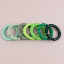 FishSheep Trendy Colorful Acrylic Bamboo Bracelets For Women Bohemian Stretched Tube Beads Cuff Bracelets Bangles 2024 Jewelry