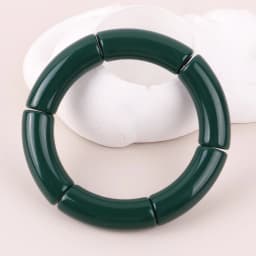 FishSheep Trendy Colorful Acrylic Bamboo Bracelets For Women Bohemian Stretched Tube Beads Cuff Bracelets Bangles 2024 Jewelry