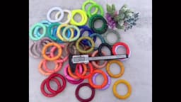 FishSheep Trendy Colorful Acrylic Bamboo Bracelets For Women Bohemian Stretched Tube Beads Cuff Bracelets Bangles 2024 Jewelry