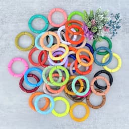 FishSheep Trendy Colorful Acrylic Bamboo Bracelets For Women Bohemian Stretched Tube Beads Cuff Bracelets Bangles 2024 Jewelry