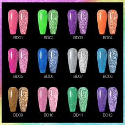 Venalisa Reflective Glitter Nail Gel Polish Neon Color Full Coverage Pigment Nail Art Manicure Soak Off Enamel UV Gel Varnish