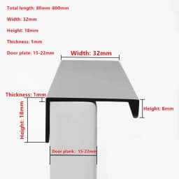Cabinet Pulls Drawer Knobs Black Silver Orange Gold Hidden Handles Stainless Steel Kitchen Cupboard Furniture Hardware