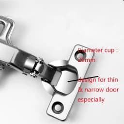 Mini Hydraulic Hinge Small Damper Self-Discharge Cabinet Furniture Hinges Narrow Cupboard Door Hinges Cup 26mm