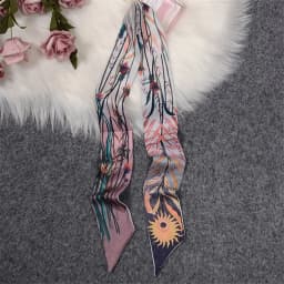New Luxury Brand Scarf Tarot Women Scarf Bag Hair Skinny Silk Scarves Design Foulard Neckerchief Headband For Ladies