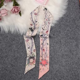 New Luxury Brand Scarf Tarot Women Scarf Bag Hair Skinny Silk Scarves Design Foulard Neckerchief Headband For Ladies