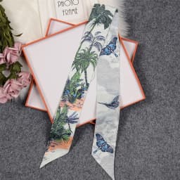 New Luxury Brand Scarf Tarot Women Scarf Bag Hair Skinny Silk Scarves Design Foulard Neckerchief Headband For Ladies