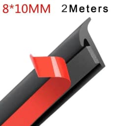 2/4/5M Car Door Sealing Strip Inclined T-Shaped Weatherproof Edge Trim Rubber Universal 8*10MM/5*7MM Car Interior Accessories