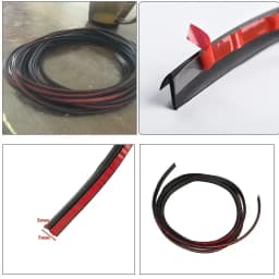 2/4/5M Car Door Sealing Strip Inclined T-Shaped Weatherproof Edge Trim Rubber Universal 8*10MM/5*7MM Car Interior Accessories