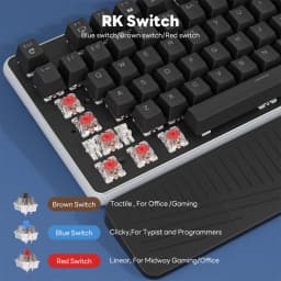 RK ROYAL KLUDGE RK918 Wired Mechanical Keyboard 108 Keys 100% RGB Backlit Gaming Keyboard with Large LED Sorrounding Side Lamp