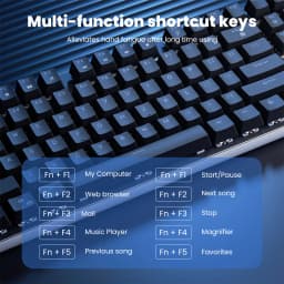 RK ROYAL KLUDGE RK918 Wired Mechanical Keyboard 108 Keys 100% RGB Backlit Gaming Keyboard with Large LED Sorrounding Side Lamp