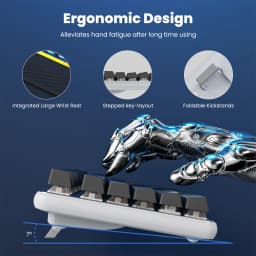 RK ROYAL KLUDGE RK918 Wired Mechanical Keyboard 108 Keys 100% RGB Backlit Gaming Keyboard with Large LED Sorrounding Side Lamp