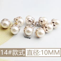 New Arrival Rhinestone Pearl Plastic Buttons For Shirt Clothes Coat Cardigan Sweater 10PCS/Lot 10MM/11MM KD912