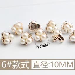 New Arrival Rhinestone Pearl Plastic Buttons For Shirt Clothes Coat Cardigan Sweater 10PCS/Lot 10MM/11MM KD912