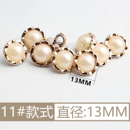 New Arrival Rhinestone Pearl Plastic Buttons For Shirt Clothes Coat Cardigan Sweater 10PCS/Lot 10MM/11MM KD912