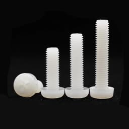 5/50PCS M2 M2.5 M3 M4 M5 M6 M8 Metric Threaded White/Black Nylon Plastic Cross Pan Head Cross Round Screw Bolt 4mm-60mm