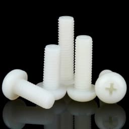5/50PCS M2 M2.5 M3 M4 M5 M6 M8 Metric Threaded White/Black Nylon Plastic Cross Pan Head Cross Round Screw Bolt 4mm-60mm