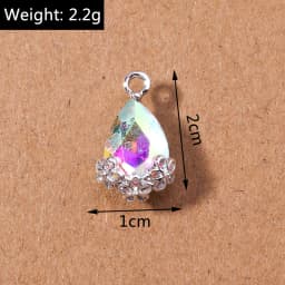 10pcs Elegant Shinning Crystal Waterdrop Charms for Jewelry Making Women Cute Drop Earrings Pendants Necklaces DIY Crafts Supply