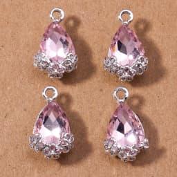 10pcs Elegant Shinning Crystal Waterdrop Charms for Jewelry Making Women Cute Drop Earrings Pendants Necklaces DIY Crafts Supply