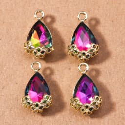 10pcs Elegant Shinning Crystal Waterdrop Charms for Jewelry Making Women Cute Drop Earrings Pendants Necklaces DIY Crafts Supply