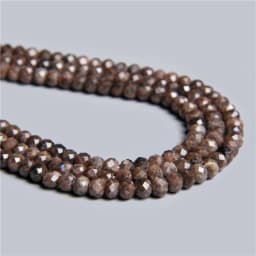 Natural Faceted Snowflake Rondelle Brown Stone Beads Jaspers Loose Spacer Labradorite Beads 4*6mm DIY Bracelet Necklace 7.5''