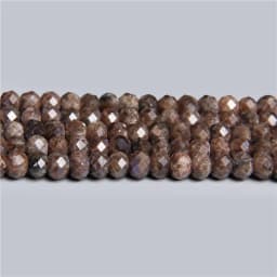 Natural Faceted Snowflake Rondelle Brown Stone Beads Jaspers Loose Spacer Labradorite Beads 4*6mm DIY Bracelet Necklace 7.5''