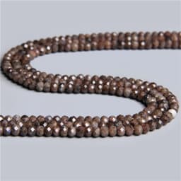 Natural Faceted Snowflake Rondelle Brown Stone Beads Jaspers Loose Spacer Labradorite Beads 4*6mm DIY Bracelet Necklace 7.5''
