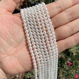 Wholesale 2mm/2.5mm Small Shell Beads Round White Imitation Seed Pearl Bead For Jewelry Making DIY Bracelet Necklace Rings 14"