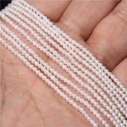 Wholesale 2mm/2.5mm Small Shell Beads Round White Imitation Seed Pearl Bead For Jewelry Making DIY Bracelet Necklace Rings 14"