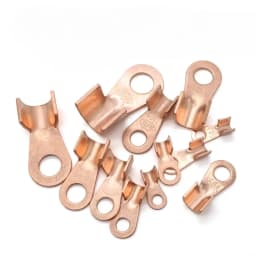 Wire Terminal OT Type 3A 5A 10A 20A 30A 40A 50A 60A 80A Red Copper Bare Nose Lugs Crimp Open Mouth Cable Crimp Terminals