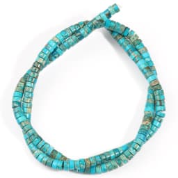 Natural Sea Sediment Turquoises Imperial Jaspers Snakeskin Stone Cylinder Flat Spacer Bead For Jewelry Making DIY Accessories