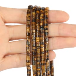 Natural Sea Sediment Turquoises Imperial Jaspers Snakeskin Stone Cylinder Flat Spacer Bead For Jewelry Making DIY Accessories