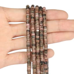 Natural Sea Sediment Turquoises Imperial Jaspers Snakeskin Stone Cylinder Flat Spacer Bead For Jewelry Making DIY Accessories