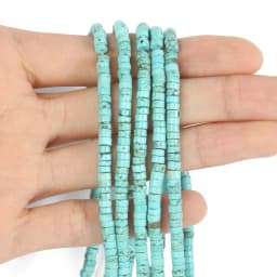 Natural Sea Sediment Turquoises Imperial Jaspers Snakeskin Stone Cylinder Flat Spacer Bead For Jewelry Making DIY Accessories