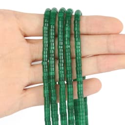 Natural Sea Sediment Turquoises Imperial Jaspers Snakeskin Stone Cylinder Flat Spacer Bead For Jewelry Making DIY Accessories